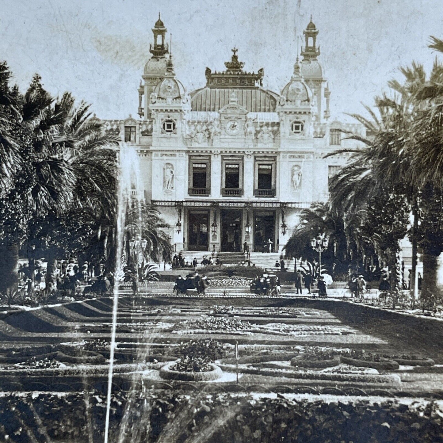 Antique 1937 The Great Casino Monte Carlo Monaco Stereoview Photo Card P1929