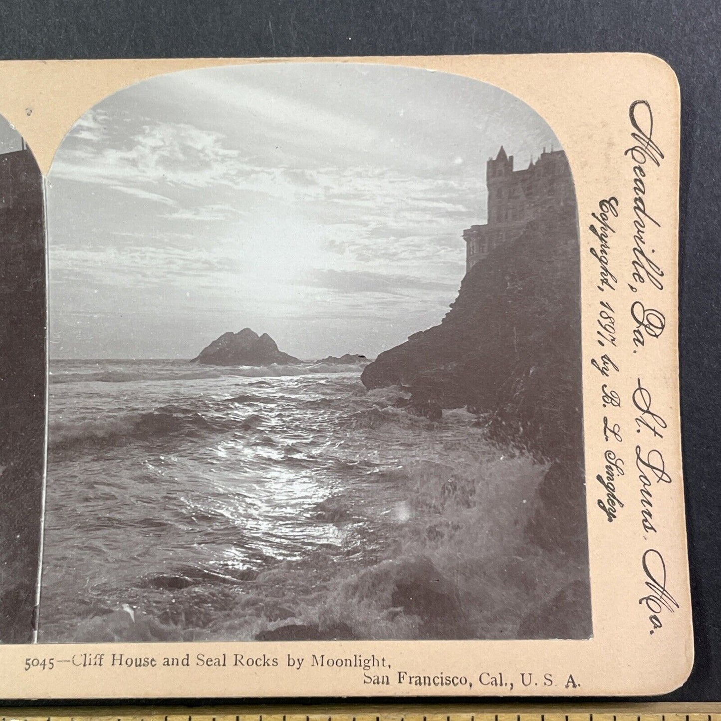 The Cliff House San Francisco California Stereoview Antique c1897 Y526