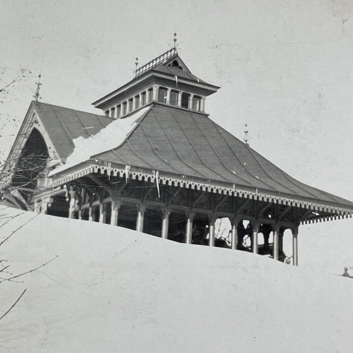 Summer Pavilion Parliament Hill Ottawa Canada Stereoview Antique c1908 Y2721