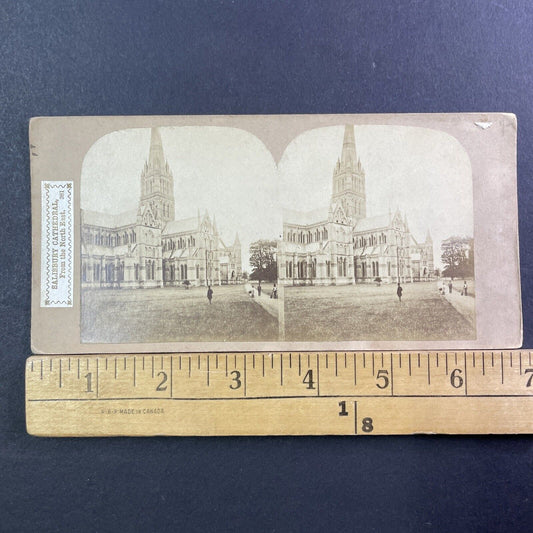 Salisbury Cathedral Church UK Stereoview England Photo Antique c1875 X1349