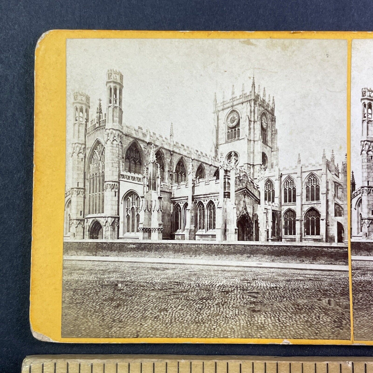 St. Mary's Church in Beverley England UK Stereoview Antique c1860s Y1428