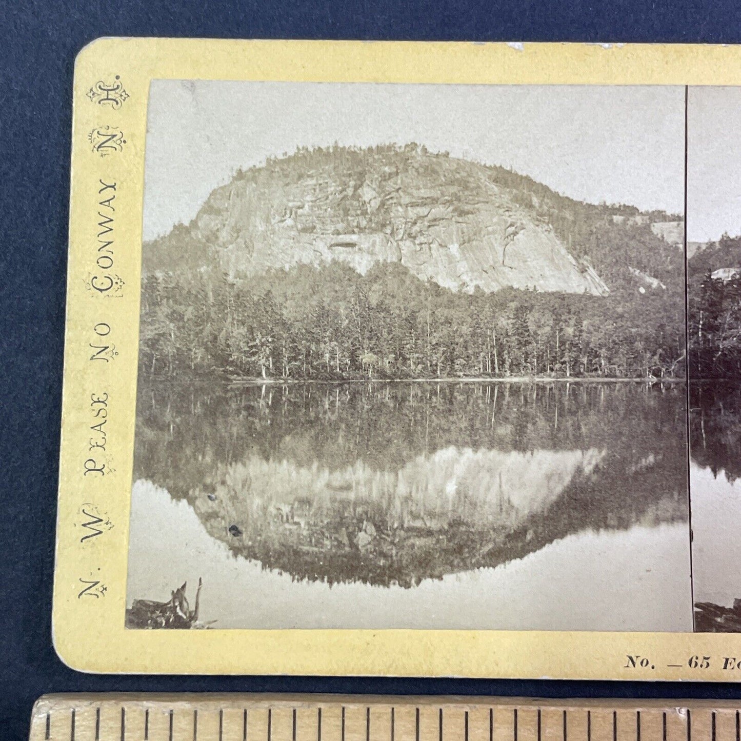 Echo Lake North Conway New Hampshire Stereoview N.W. Pease c1870s Y931