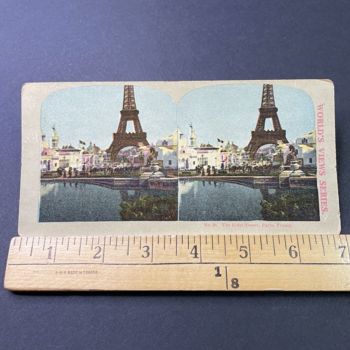 Antique 1890s Eiffel Tower In Paris France Stereoview Photo Card P3030