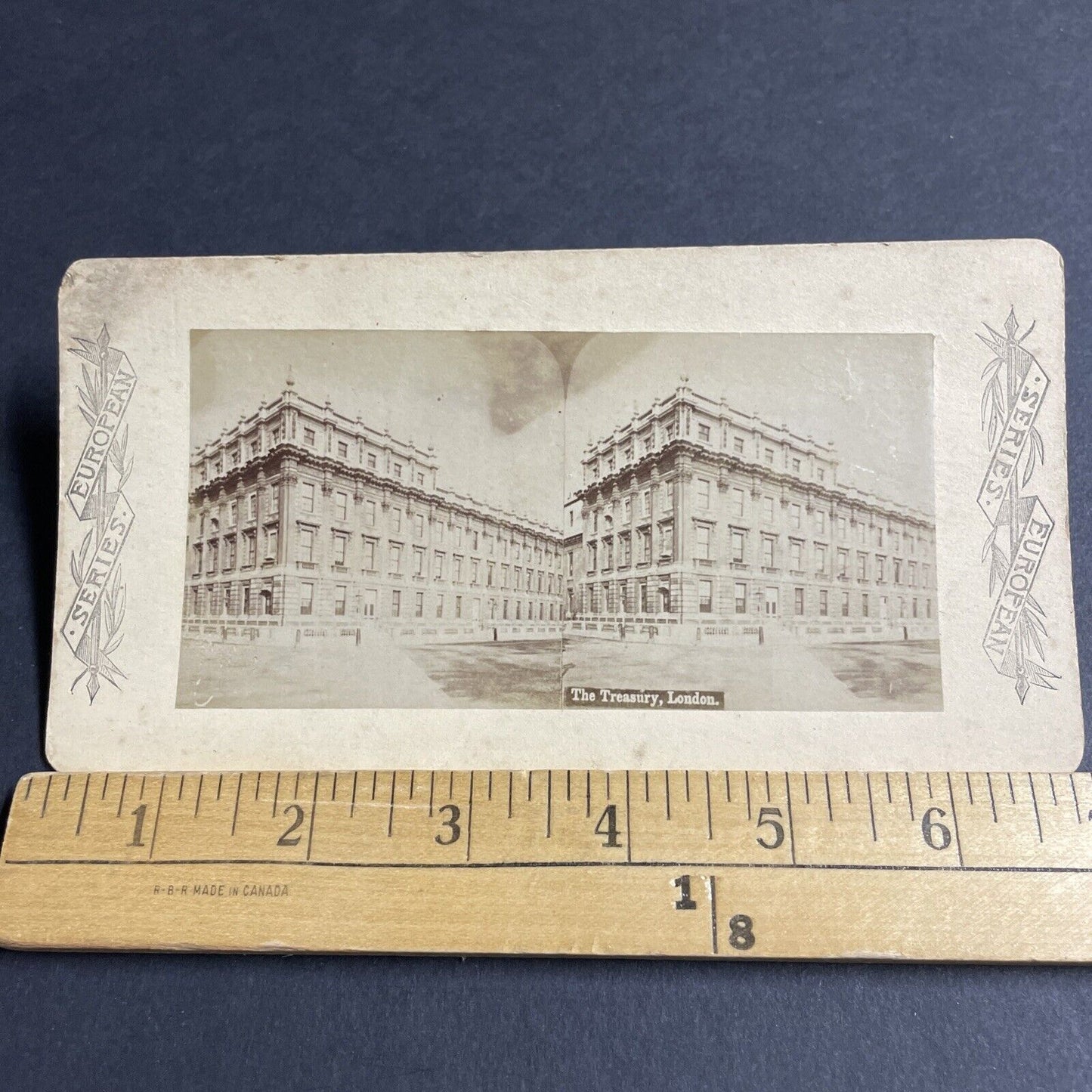 Antique 1860s Board Of Trade Building Whitehall UK Stereoview Photo Card P4383