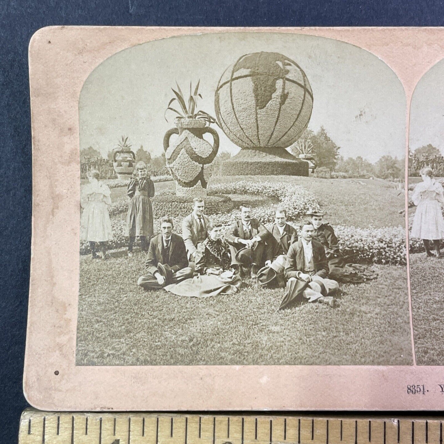 Victorian College Students in Chicago Illinois Stereoview Antique c1893 Y531