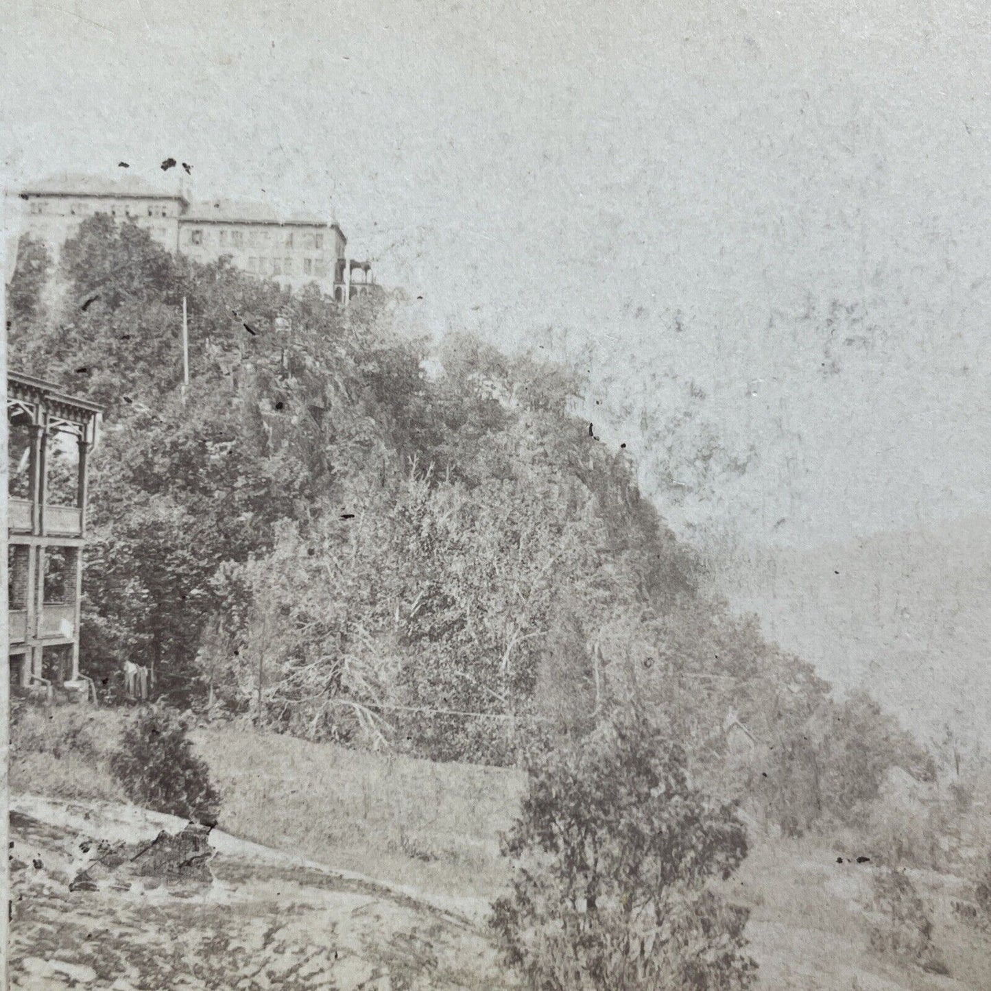 Antique 1870s Cozzens Hotel West Point New York Stereoview Photo Card V534