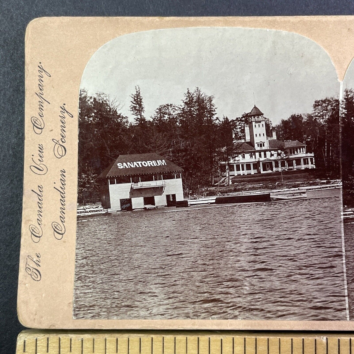 Asylum for the Sick and Insane Gravenhurst Ontario Stereoview Antique c1899 Y485