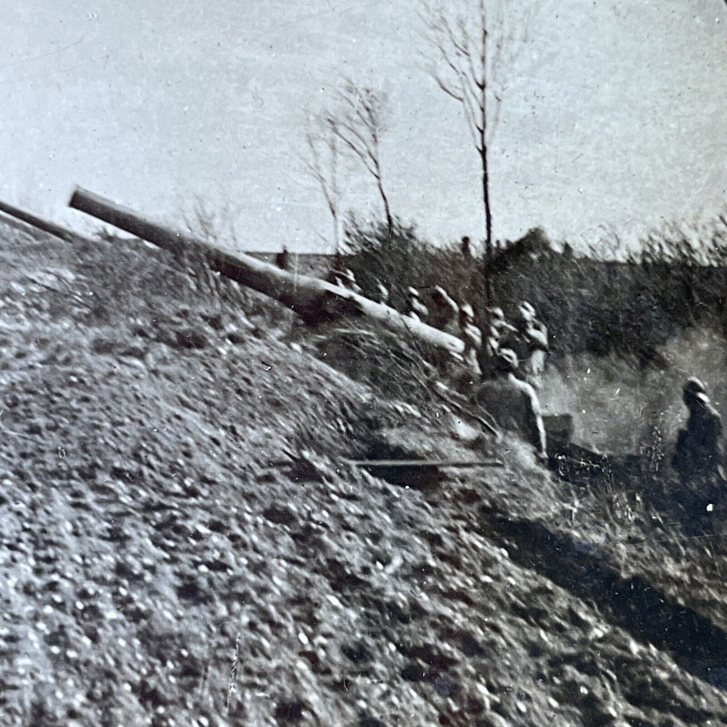 Antique 1916 Trench Warfare WW1 Heavy Artillery Stereoview Photo Card P2776