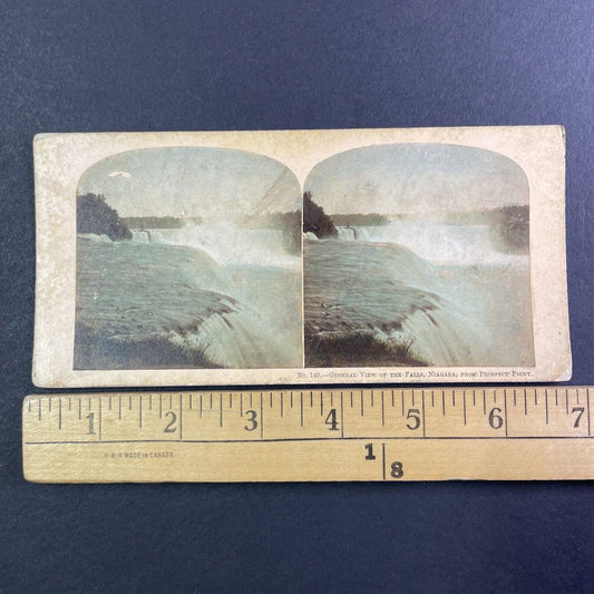 Niagara Falls From Prospect Point Stereoview Union Eagle Backstamp c1870 Y1703