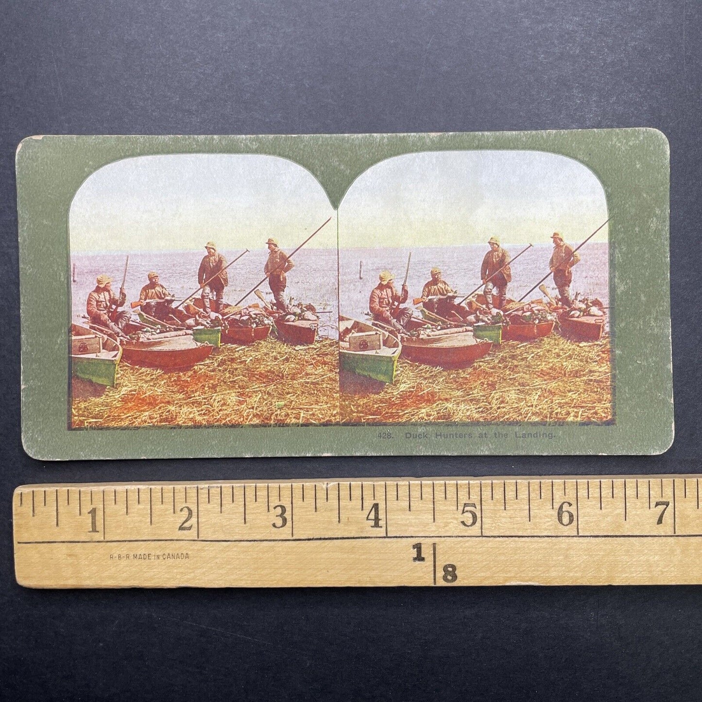 Antique 1899 Duck Hunters Return To Camp Stereoview Photo Card P580-076