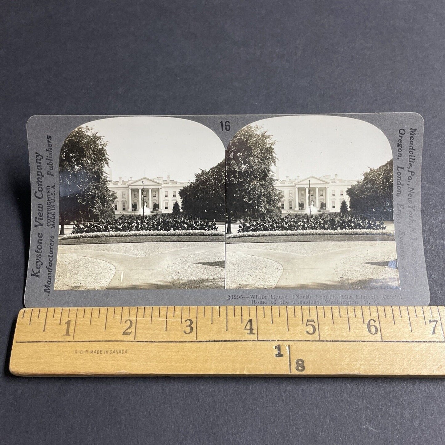 Antique 1910s The White House Washington DC USA Stereoview Photo Card P4828