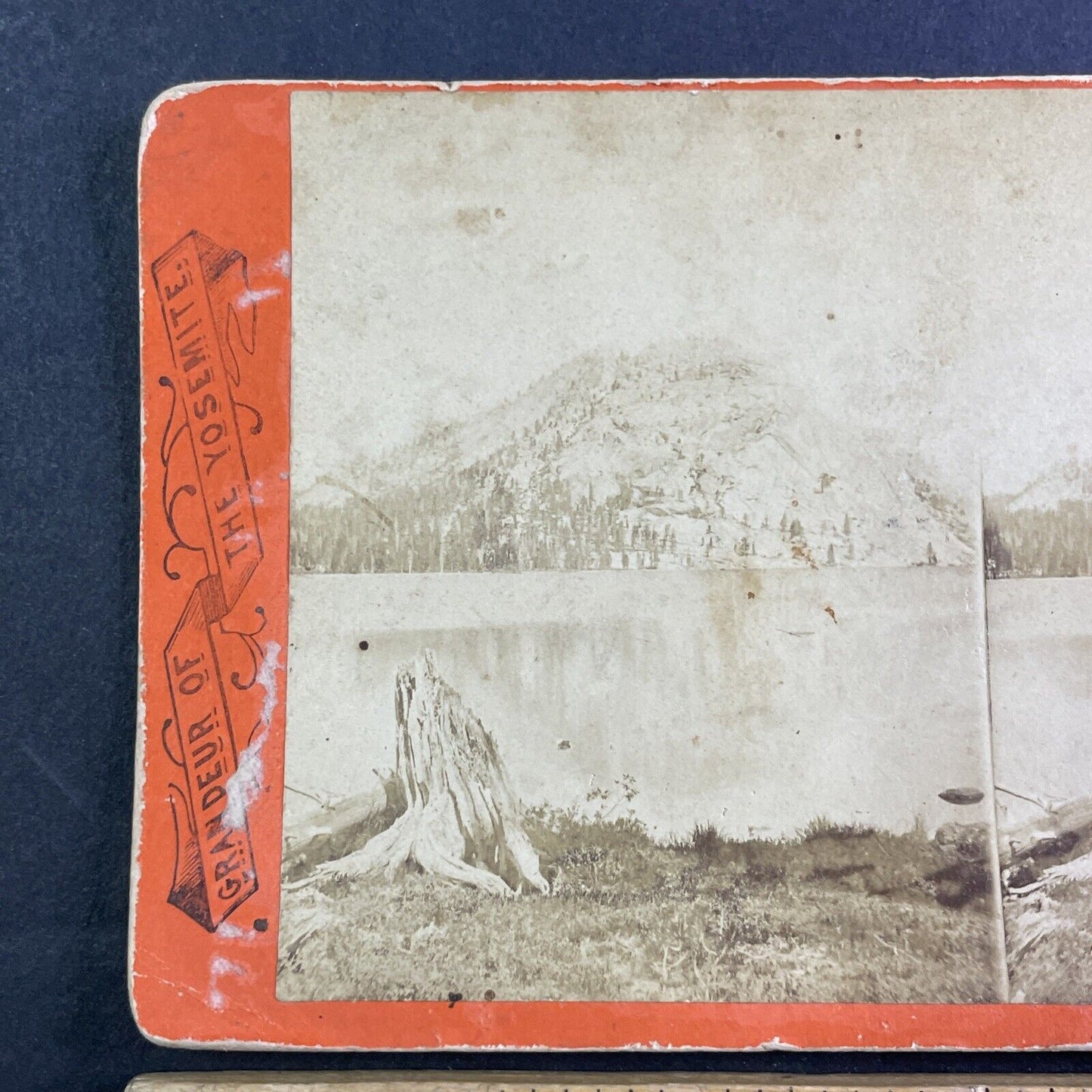 Lake Tenaya Yosemite California Stereoview C.W. Woodward Antique c1870 X3662