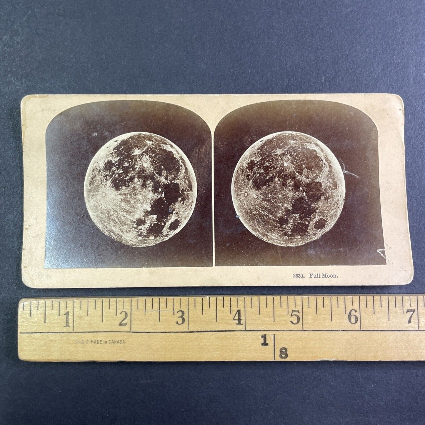 A Full Moon Stereoview (Photo Taken Over 2 Month Period) Antique c1880 X4108