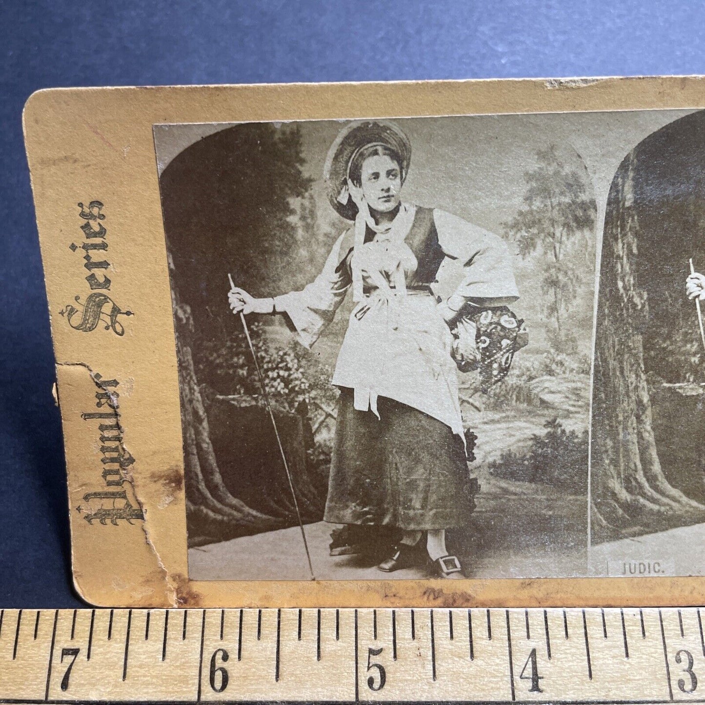 Antique 1872 Actress Anna Judic The Black Crook Stereoview Photo Card P2085