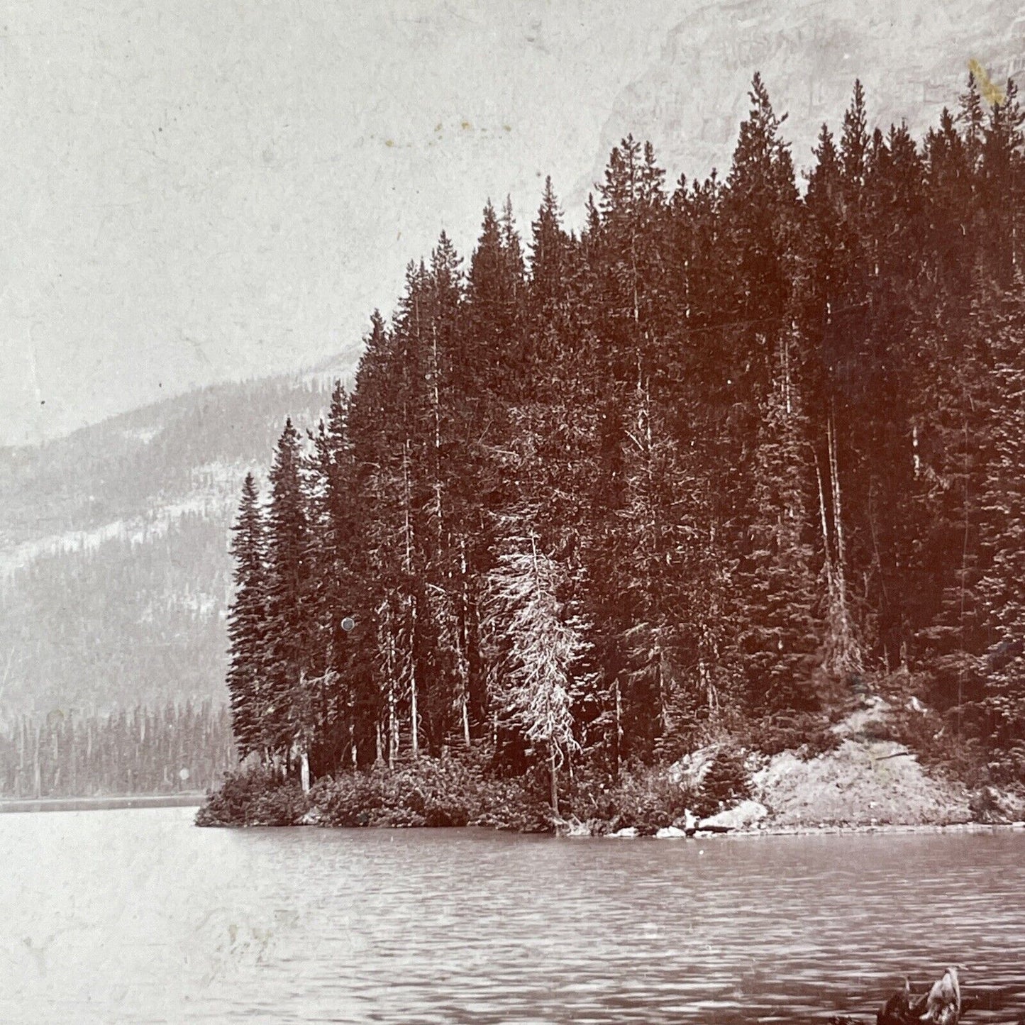 Emerald Lake in Field British Columbia Stereoview CPR Rail Views c1899 Y2110