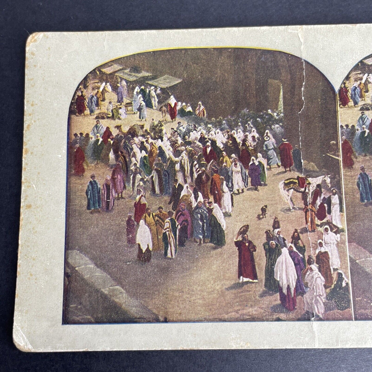 Antique 1902 Gate To Golgotha On Day Of Crucifixion Stereoview Photo Card P1071