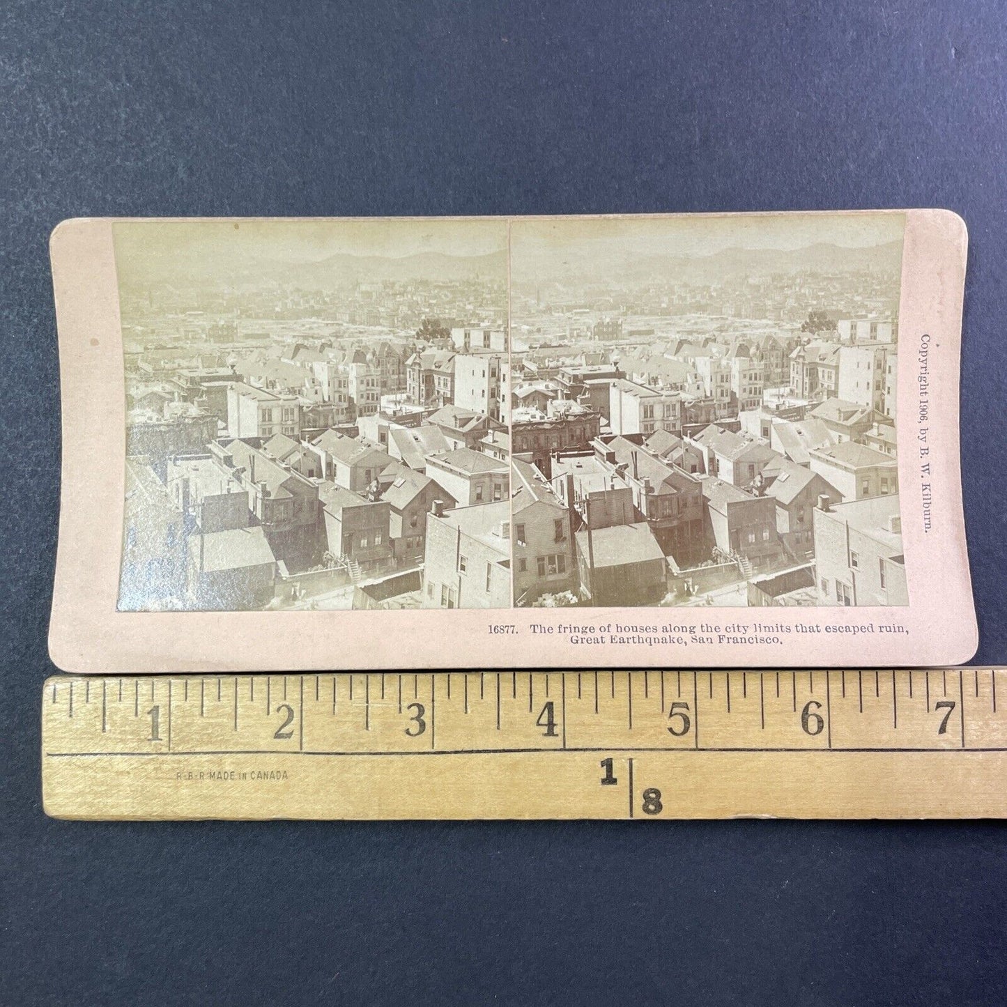 San Francisco Castro & Mission District Stereoview Photo Card Antique 1906 X806