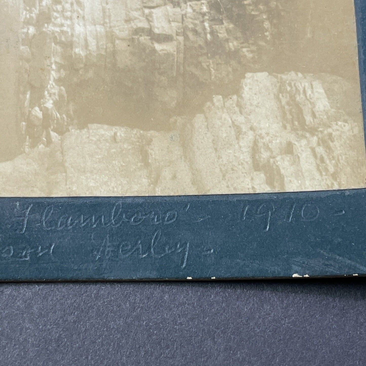 Antique 1910 Flamborough Head Caves Arches UK Stereoview Photo Card V2207