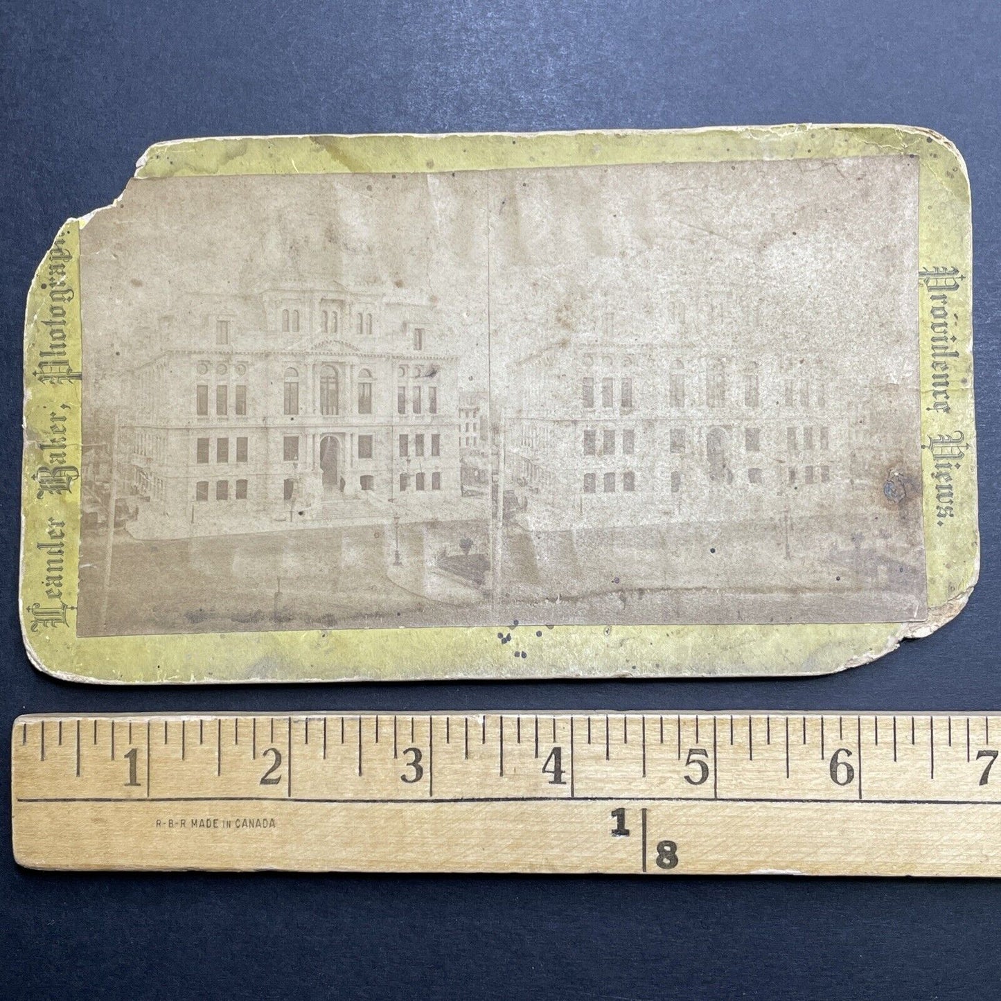 Antique 1878 Providence City Hall Rhode Island Stereoview Photo Card P1189