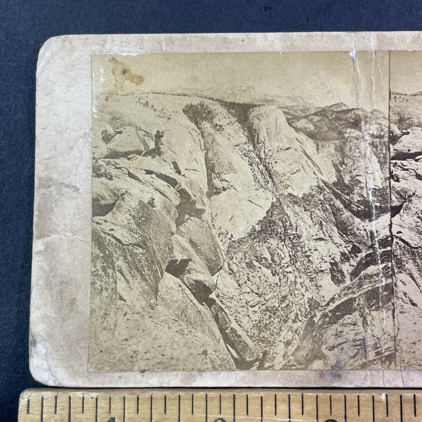 Rifle Shot Tenaya Canyon Yosemite Stereoview Thomas Houseworth? c1868 X2713