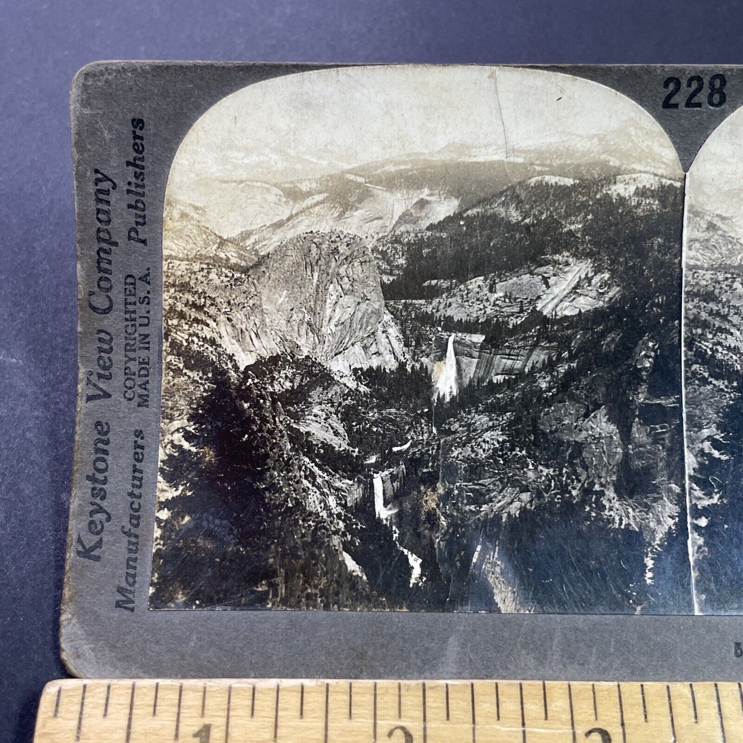 Antique 1910s Sierra Nevada Mountains Yosemite CA Stereoview Photo Card P3759