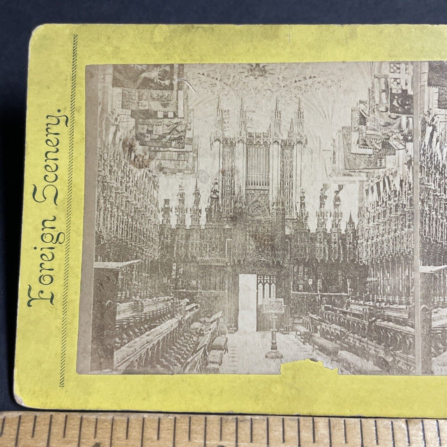 Antique 1870s St. George's Chapel Windsor England Stereoview Photo Card P4143