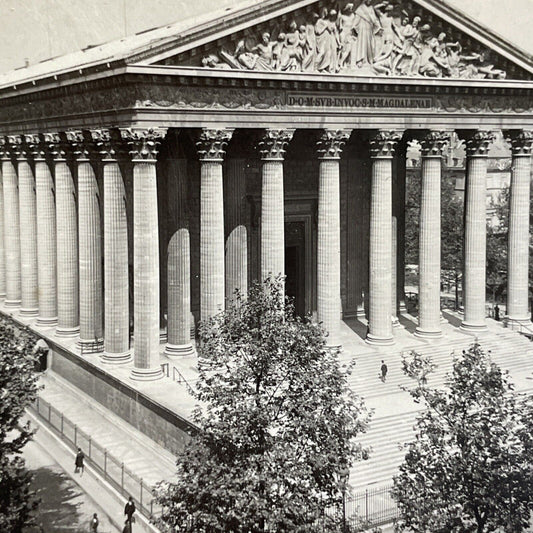 Antique 1920s La Madeleine Church Paris France Stereoview Photo Card P4213