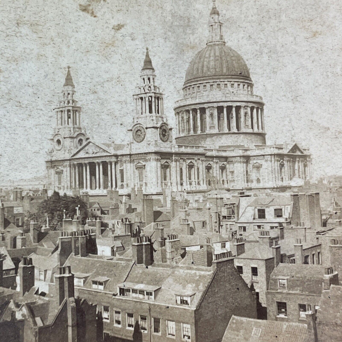 St. Paul's Cathedral London England UK Stereoview Antique c1872 X1911