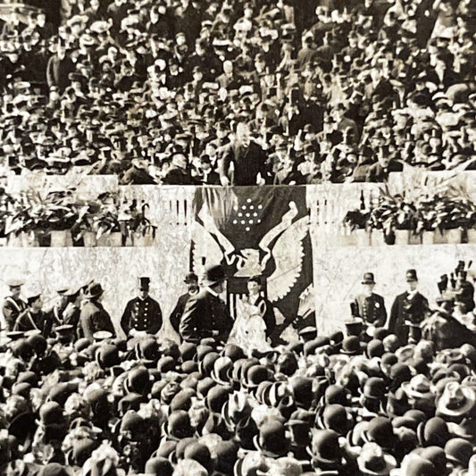 Antique 1905 Theodore Roosevelt Inaugural Address Stereoview Photo Card P4334