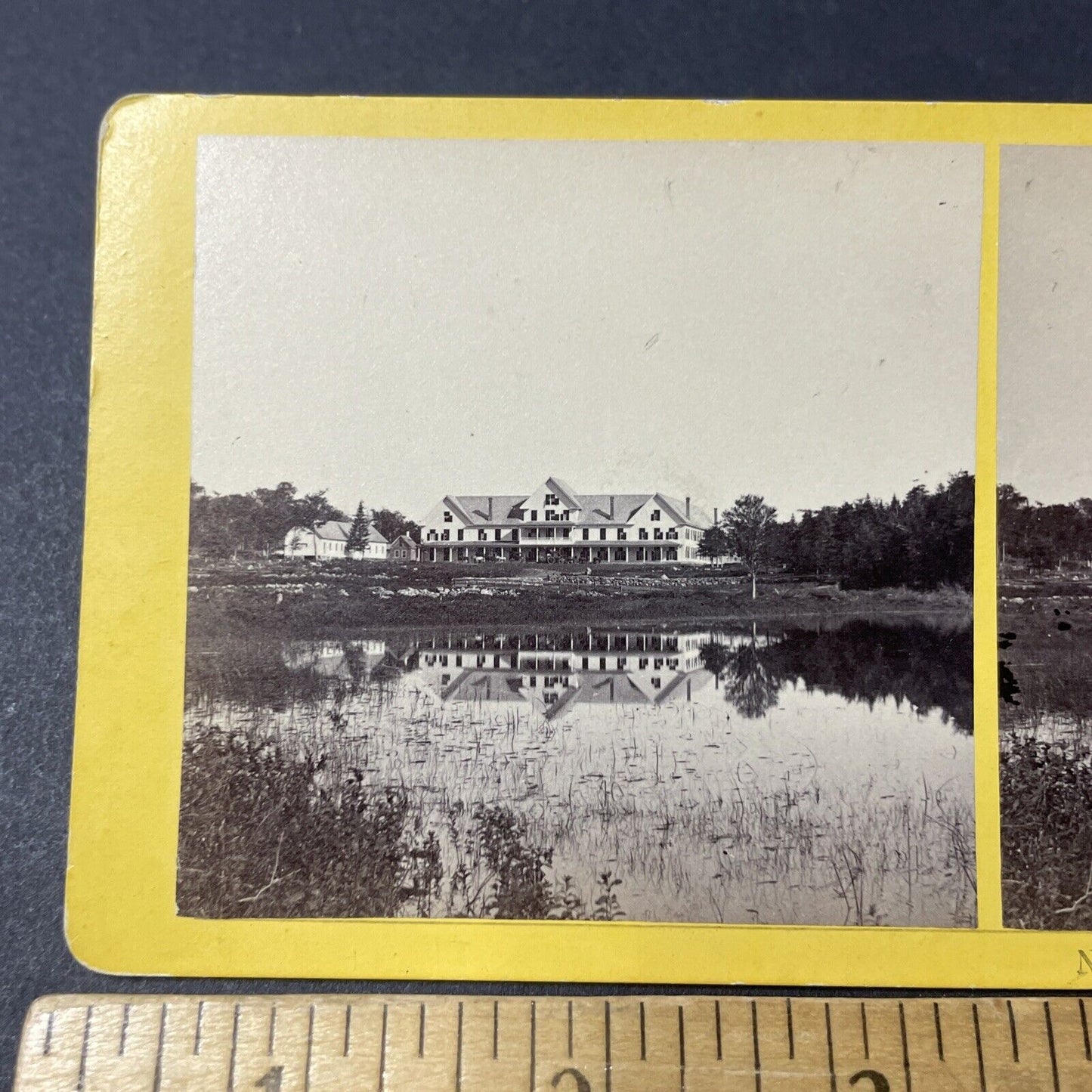 Antique 1870s Crawford House Hotel New Hampshire Stereoview Photo Card V1848