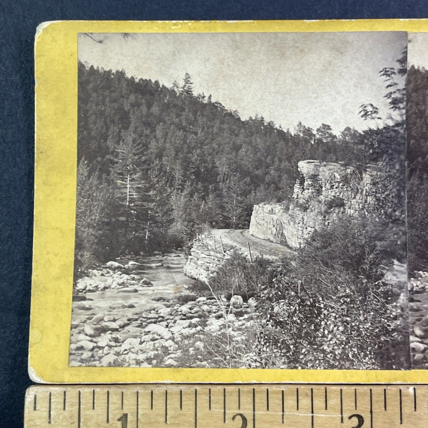 Woodford Vermont Creek & Hillside Stereoview Daniel H Cross Antique c1870 X1318