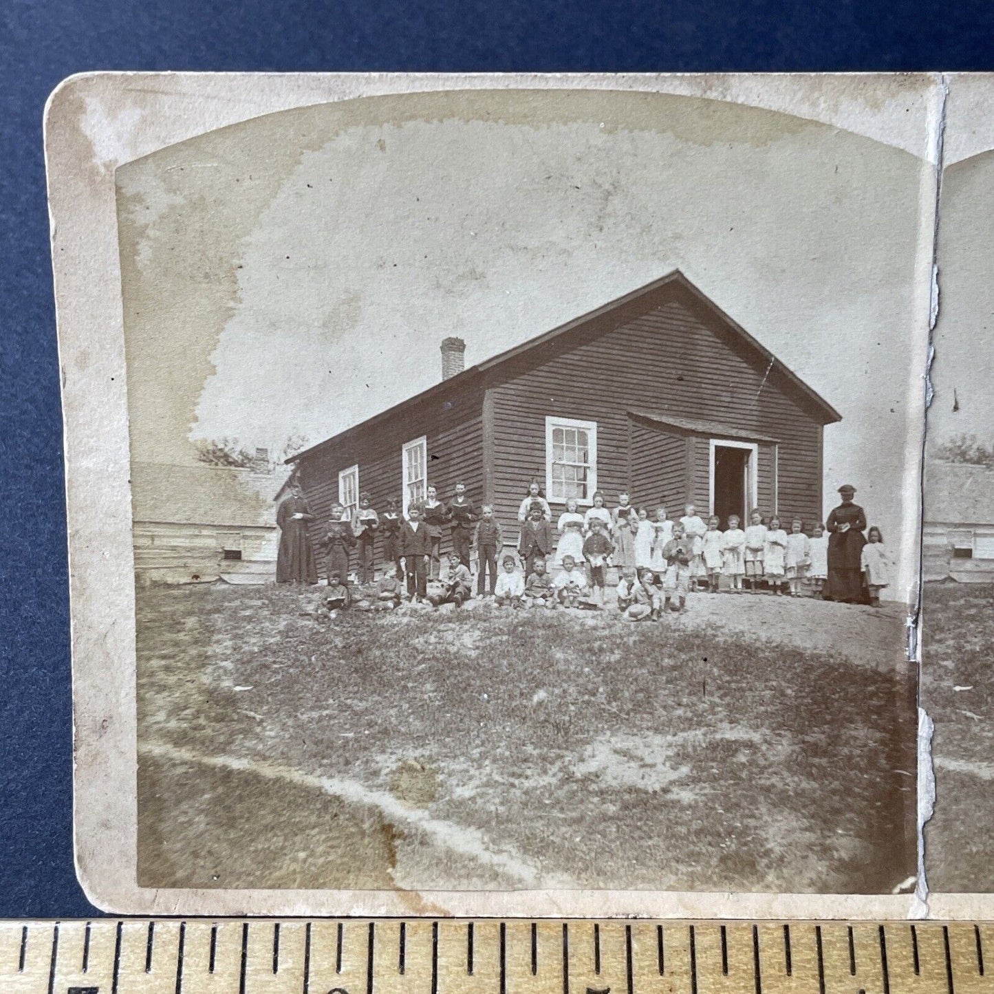 Antique 1870s Cramahe Public School Colborne Ontario Stereoview Photo Card Q2265