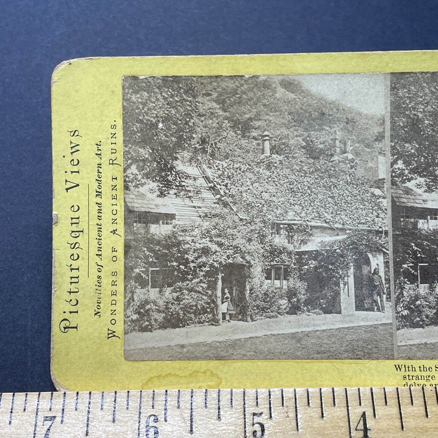 Antique 1880s 400 Year Old Home In England Stereoview Photo Card P2278