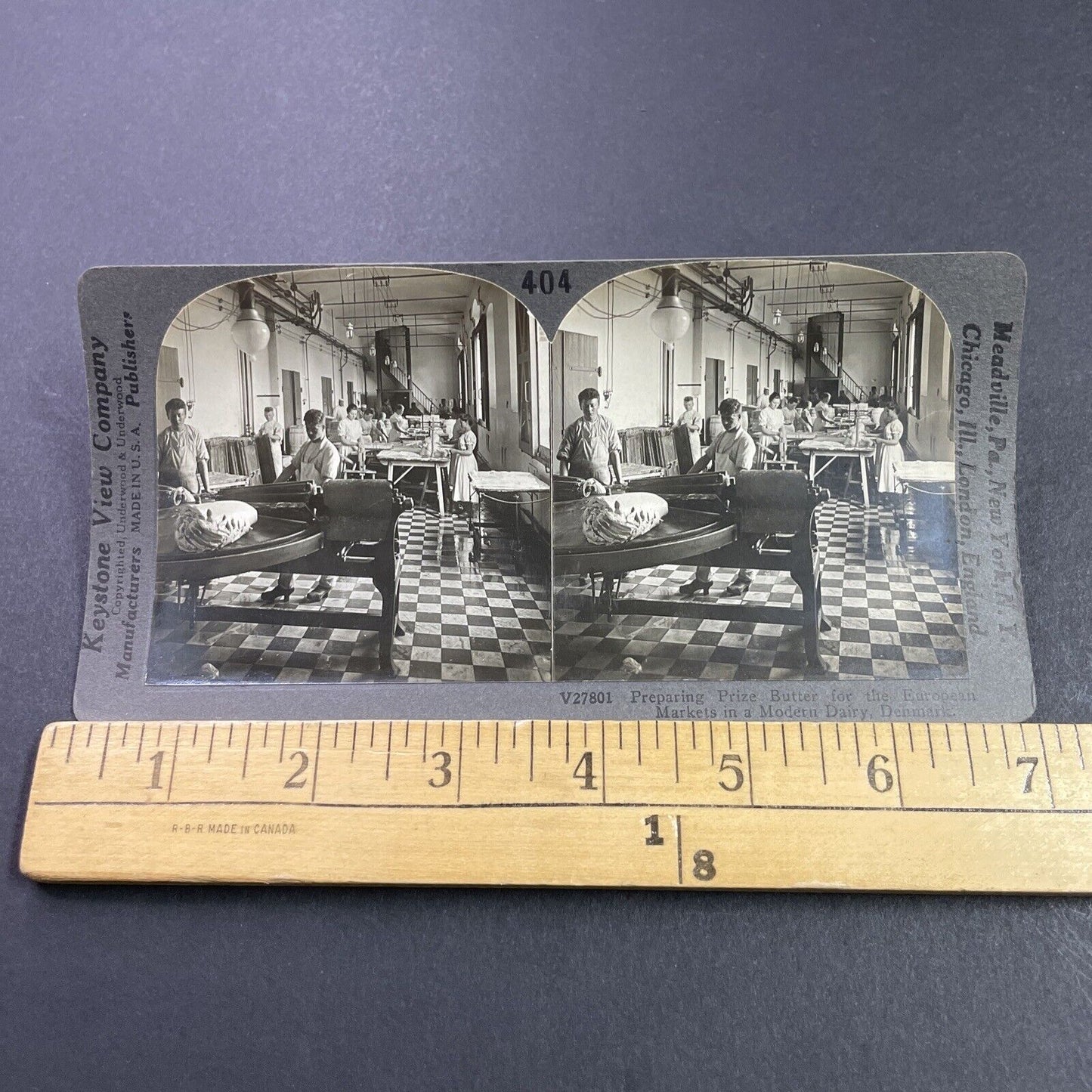 Antique 1910s Butter Factory In Hasley Denmark Stereoview Photo Card P3721