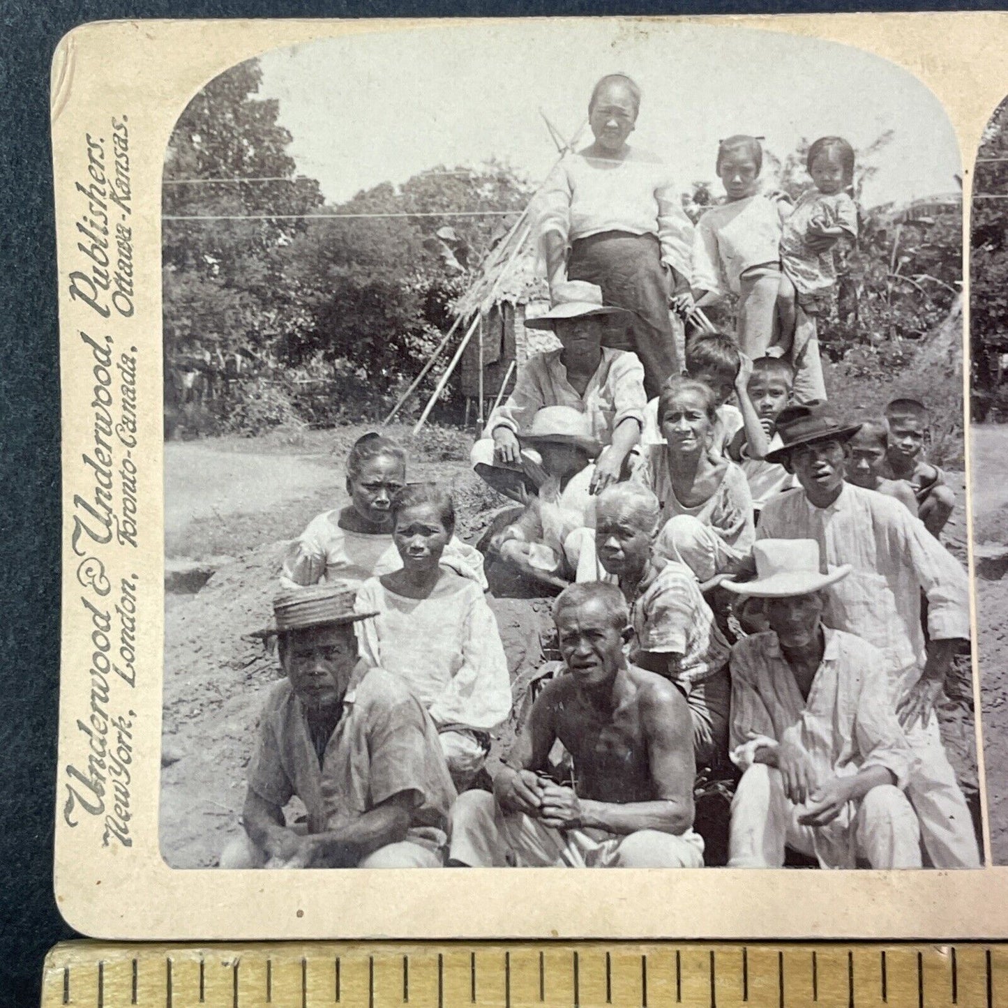 Refugees Of The US Spanish War Stereoview The Philippines Antique c1900 X2741