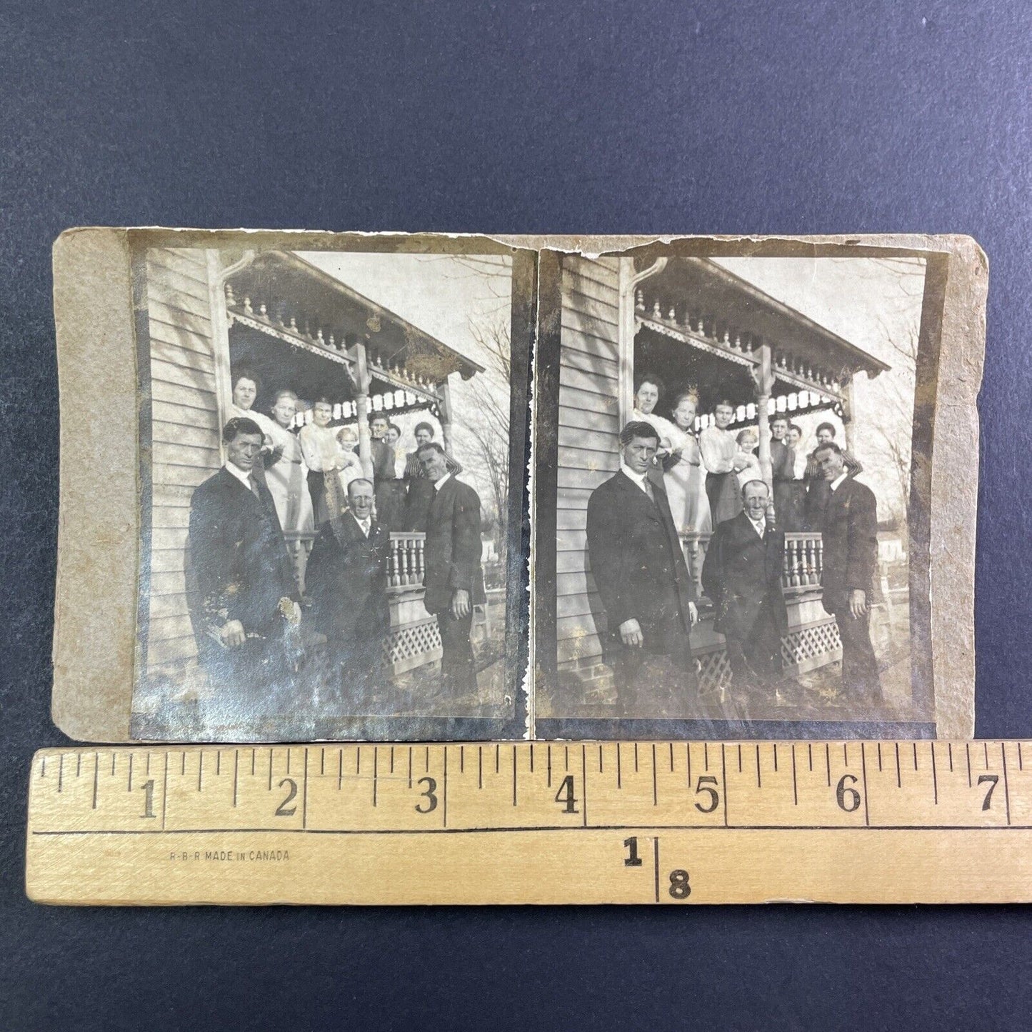 Inventor Harriet A. Brown at House Stereoview Voluntown Connecticut c1920 Y1711