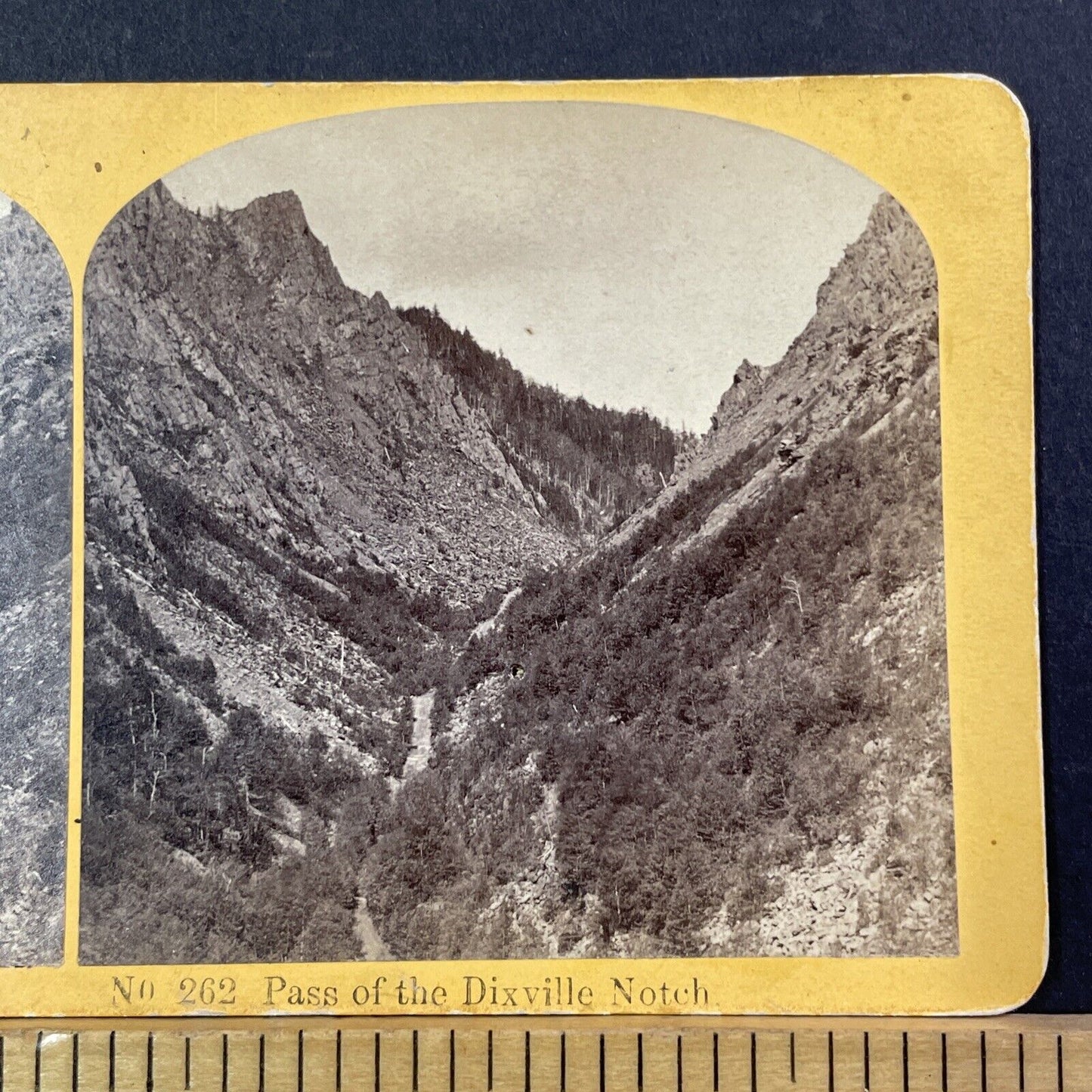 Dixville Notch Pass New Hampshire Stereoview Photo Card Antique c1867 X920