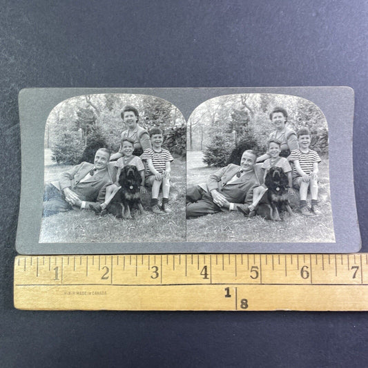 John Spencer And Family Stereoview Norwalk Connecticut Antique c1935 X1563