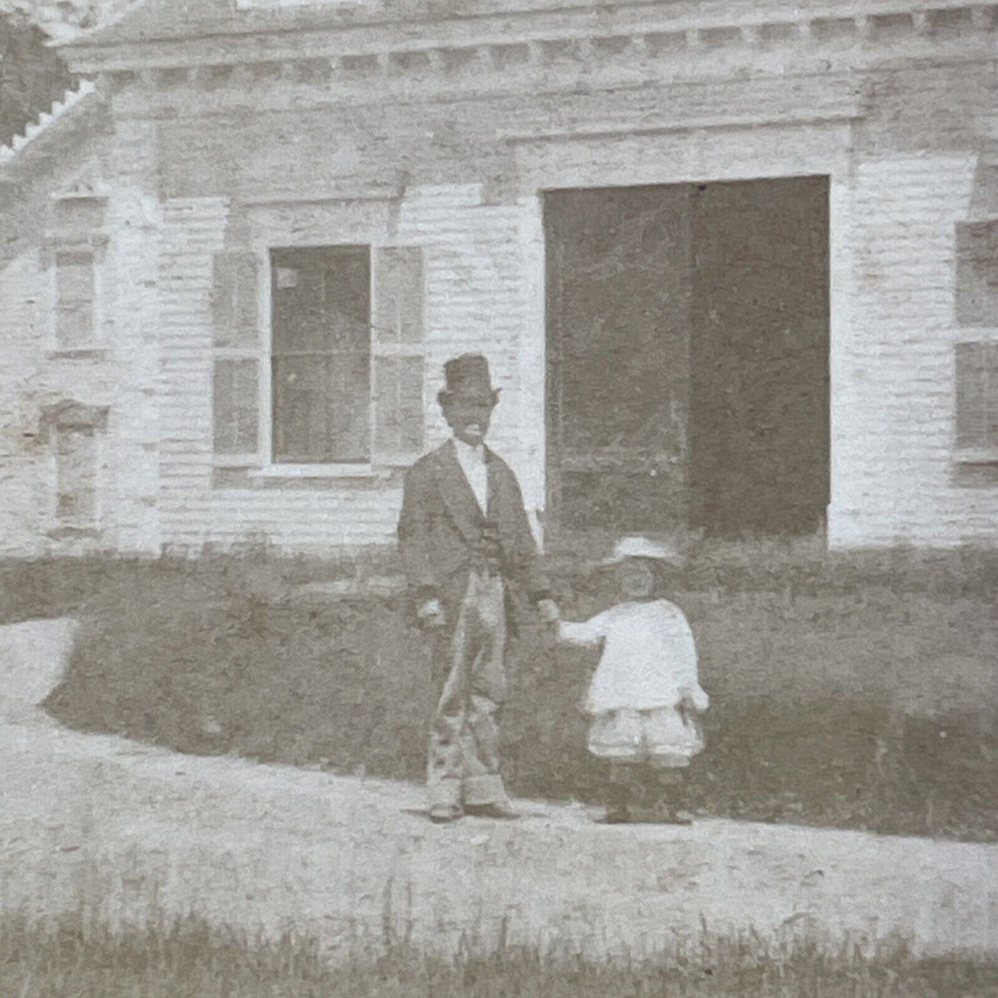 Sherman Paris At His House in Charlestown New Hampshire Stereoview c1874 Y549