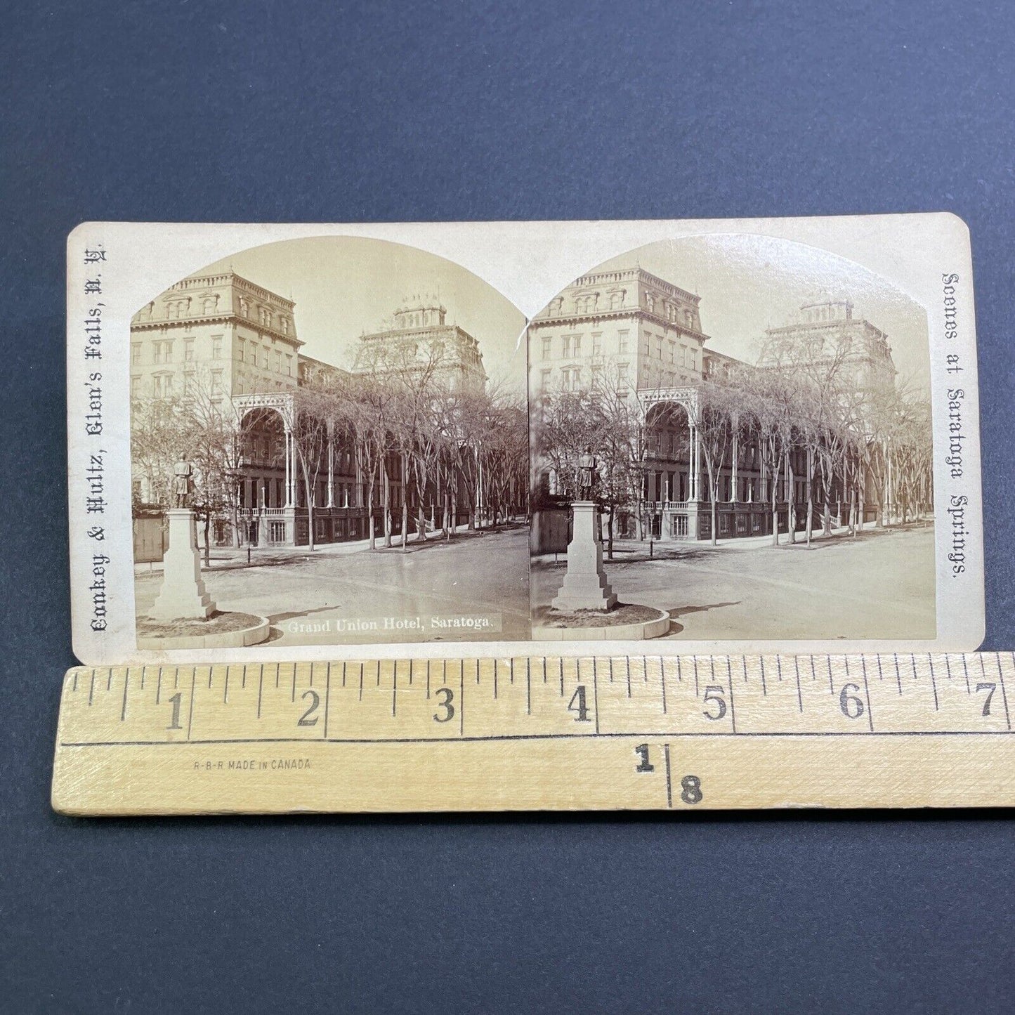 Antique 1880s United States Hotel Saratoga Springs Stereoview Photo Card V507