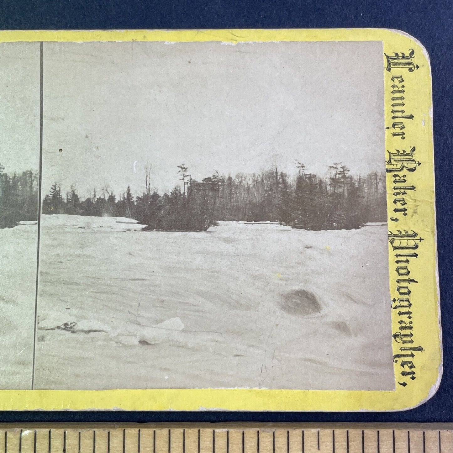 Niagara Falls Sister Islands Rapids Stereoview Leander Baker c1870s Y2520