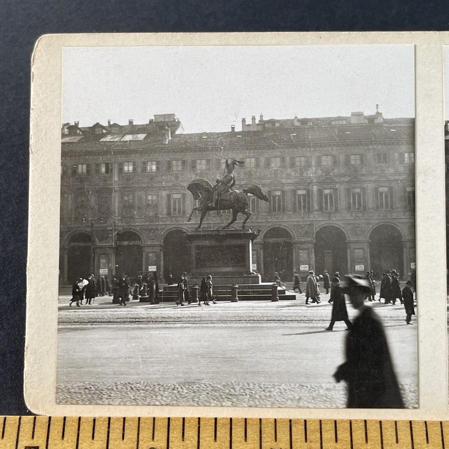 Antique 1925 Duke Emanuele Filiberto Turin Italy OOAK Stereoview Photo Card 3222