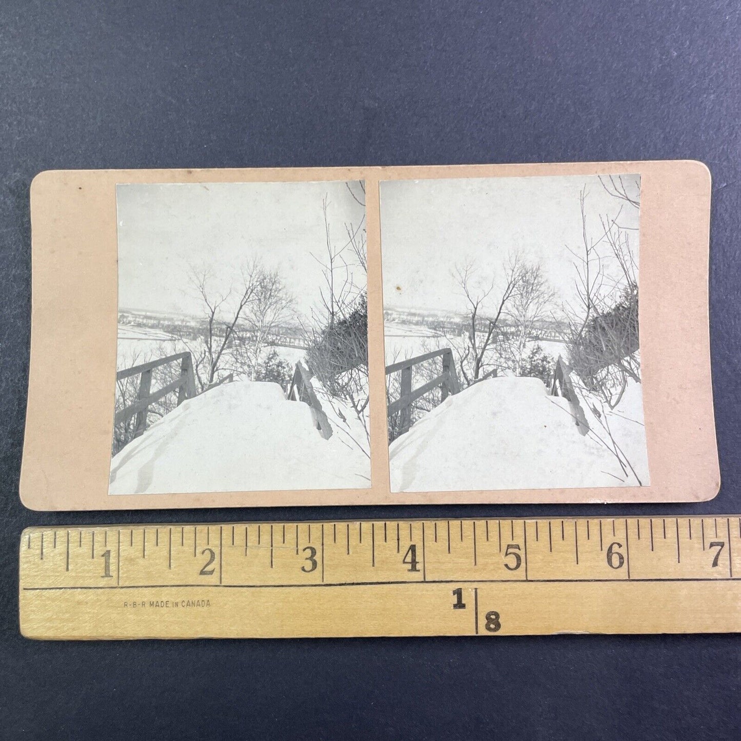 Alexandra Bridge Ottawa Ontario Canada Stereoview OOAK Antique c1908 Y2715