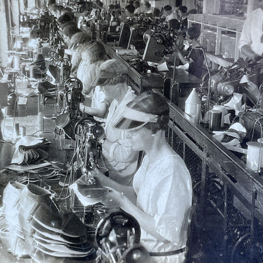 Antique 1920 Nettleton Shoe Factory Syracuse NY Stereoview Photo Card P1904
