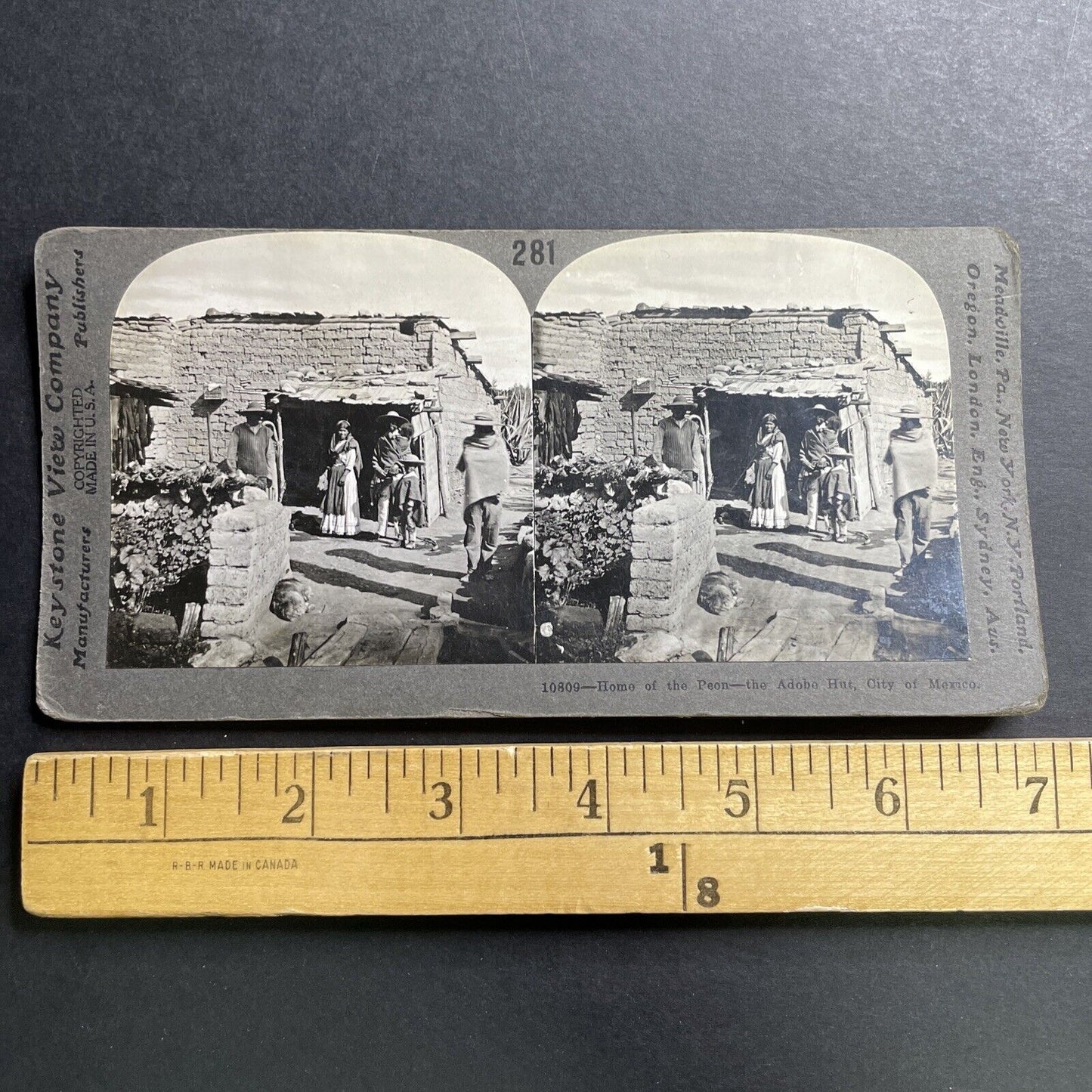 Antique 1918 A Home In Mexico City Mexico Stereoview Photo Card P1554