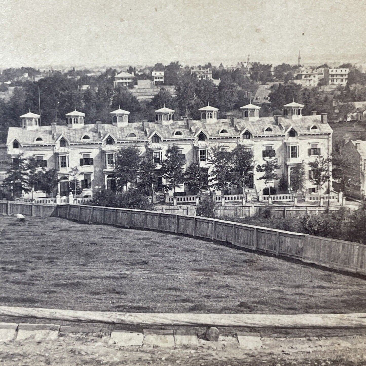 Antique 1870s McGill College Ave University Dorms Stereoview Photo Card V1974