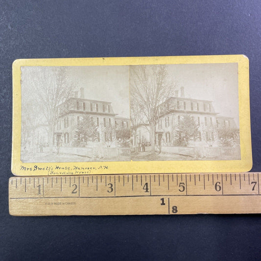 The Swett Boarding House Hanover NH Stereoview Photo Card Antique c1869 X971