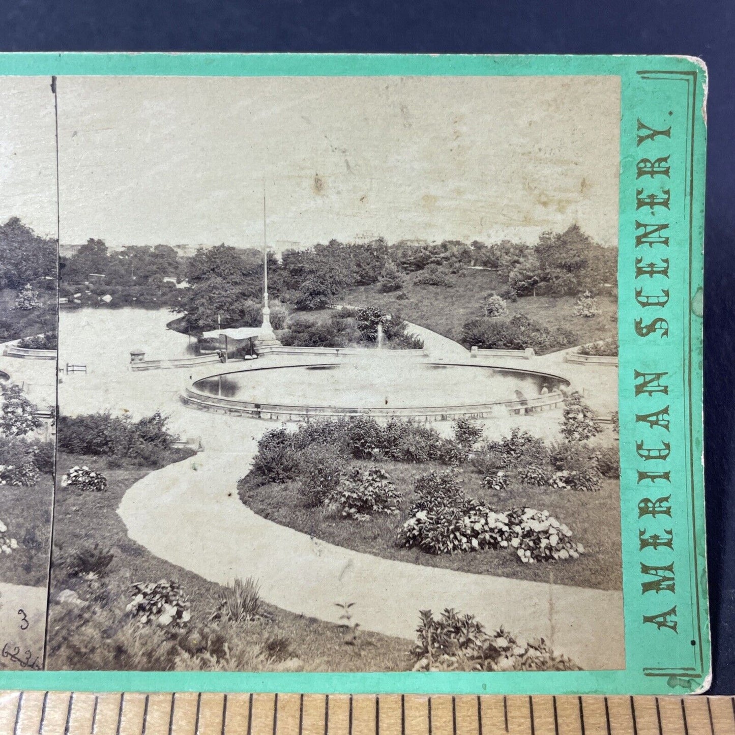 Antique 1870s Central Park Manhattan New York Stereoview Photo Card P2460-10