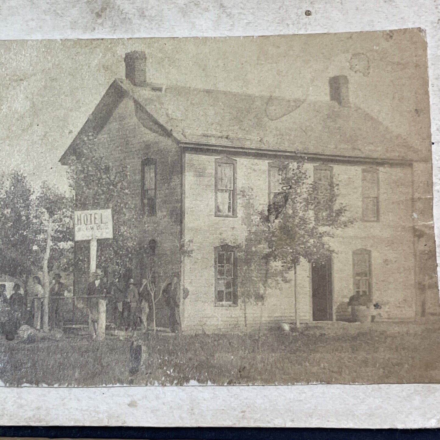 Hotel Near Germantown Maryland Stereoview Very Early Photo Antique c1860 X2552