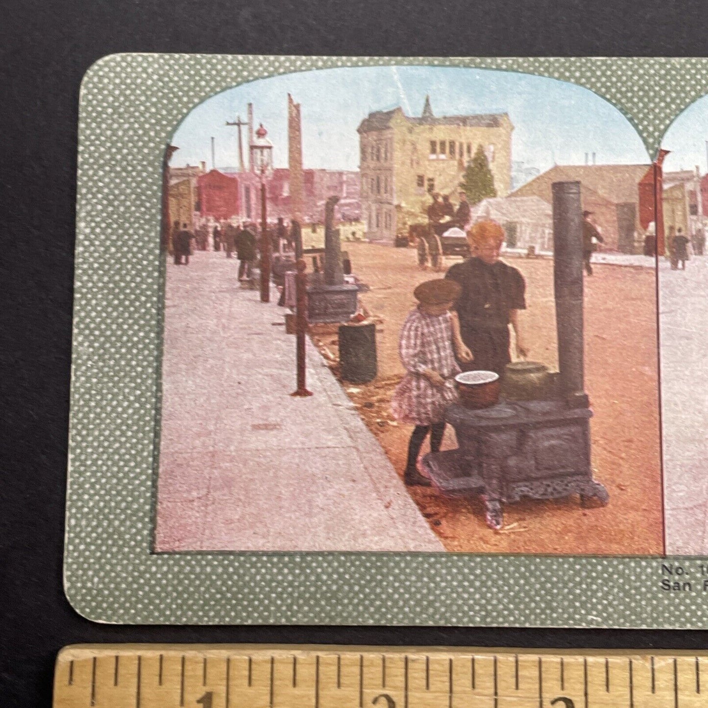 Antique 1910s San Francisco Earthquake Homeless Stereoview Photo Card 2300-16